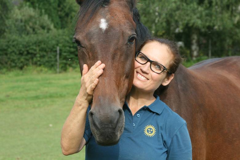 Gabriela Pernter Volpe et un cheval