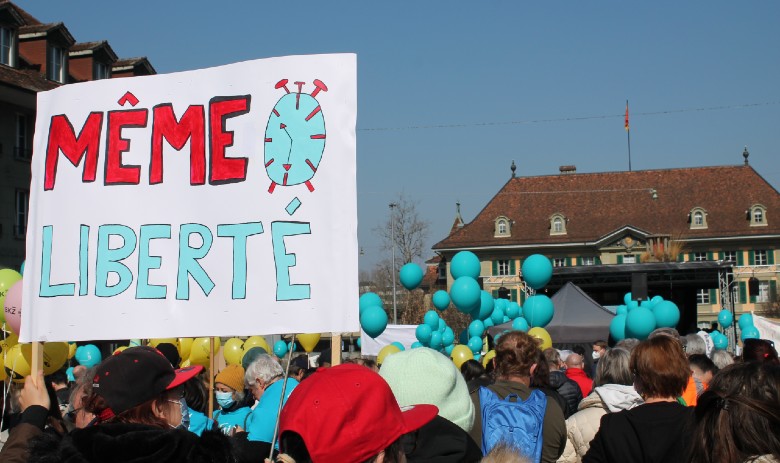 Manifestation à Berne en mars 2022