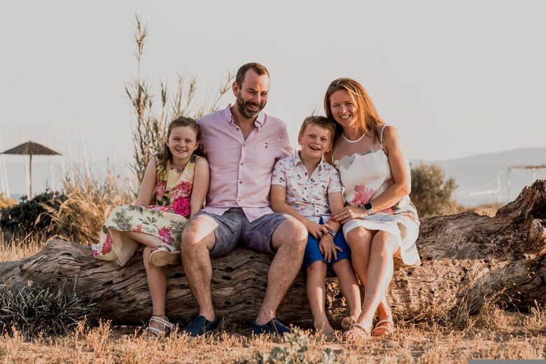 Eine Familie in der Natur