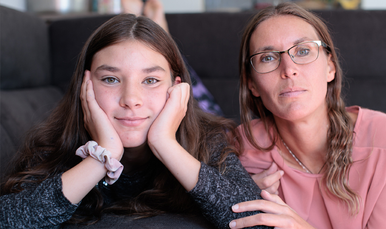 Cindy Engelmann et sa fille Délya 