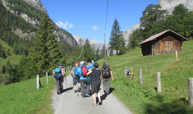 Menschen am Wandern