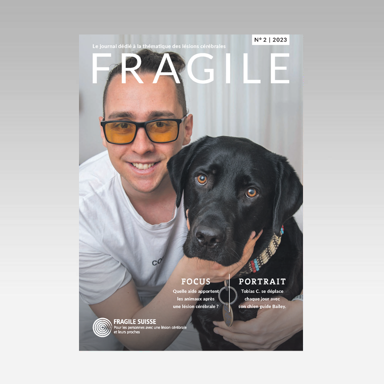 Couverture journal 2/23 avec Tobias C. et son chien